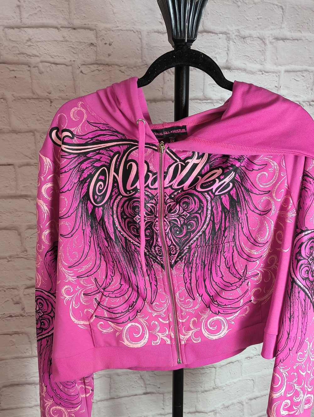 Pink Dolls Kill X Hustler Get Off Graphic Hoodie